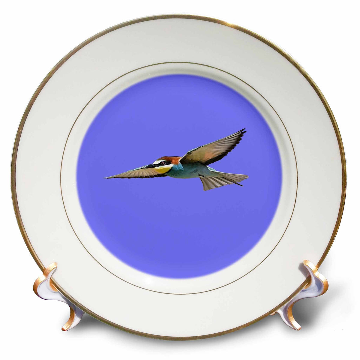 3dRose A European Bee-Eater in Flight Cut Out - Plates (cp-385228)