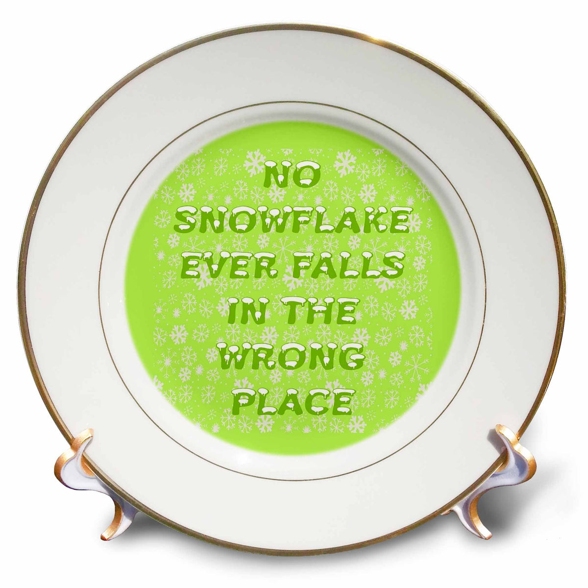 3dRose No Snowflake Ever Falls in The Wrong Place Zen Proverb - Plates (cp-385240)
