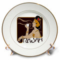3dRose Coffee Drinker Belgian Art Nouveau 1897 - Plates (cp-385259)