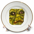 3dRose Creepy Turtle Monster Black Outline Cartoon - Plates (cp-385260)