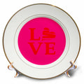 3dRose Taiche - Vector Art - Hearts - Heartbroken Broken Love Heart - Plates (cp-385266)