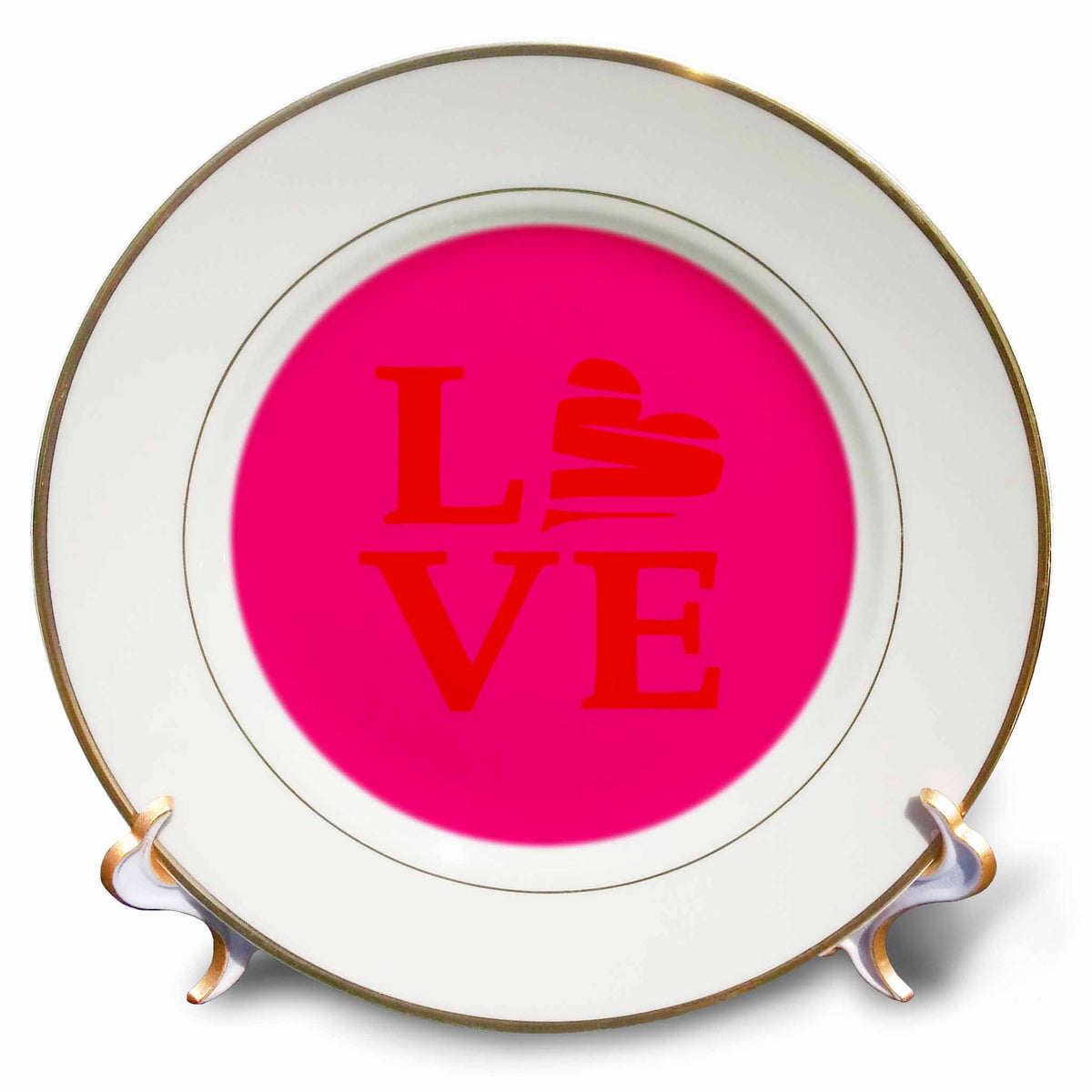 3dRose Taiche - Vector Art - Hearts - Heartbroken Broken Love Heart - Plates (cp-385266)