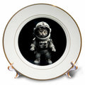 3dRose Space Kitten in Astronaut Suit Exploring New Worlds - Plates (cp-385458)