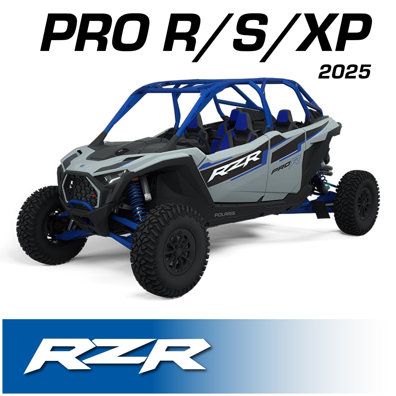 2025 Polaris RZR Pro XP Pro R and Pro S - Complete Communication Kit with Bluetooth Intercom and 2-Way Radio - 696 PLUS Remote Head / G1 GMRS