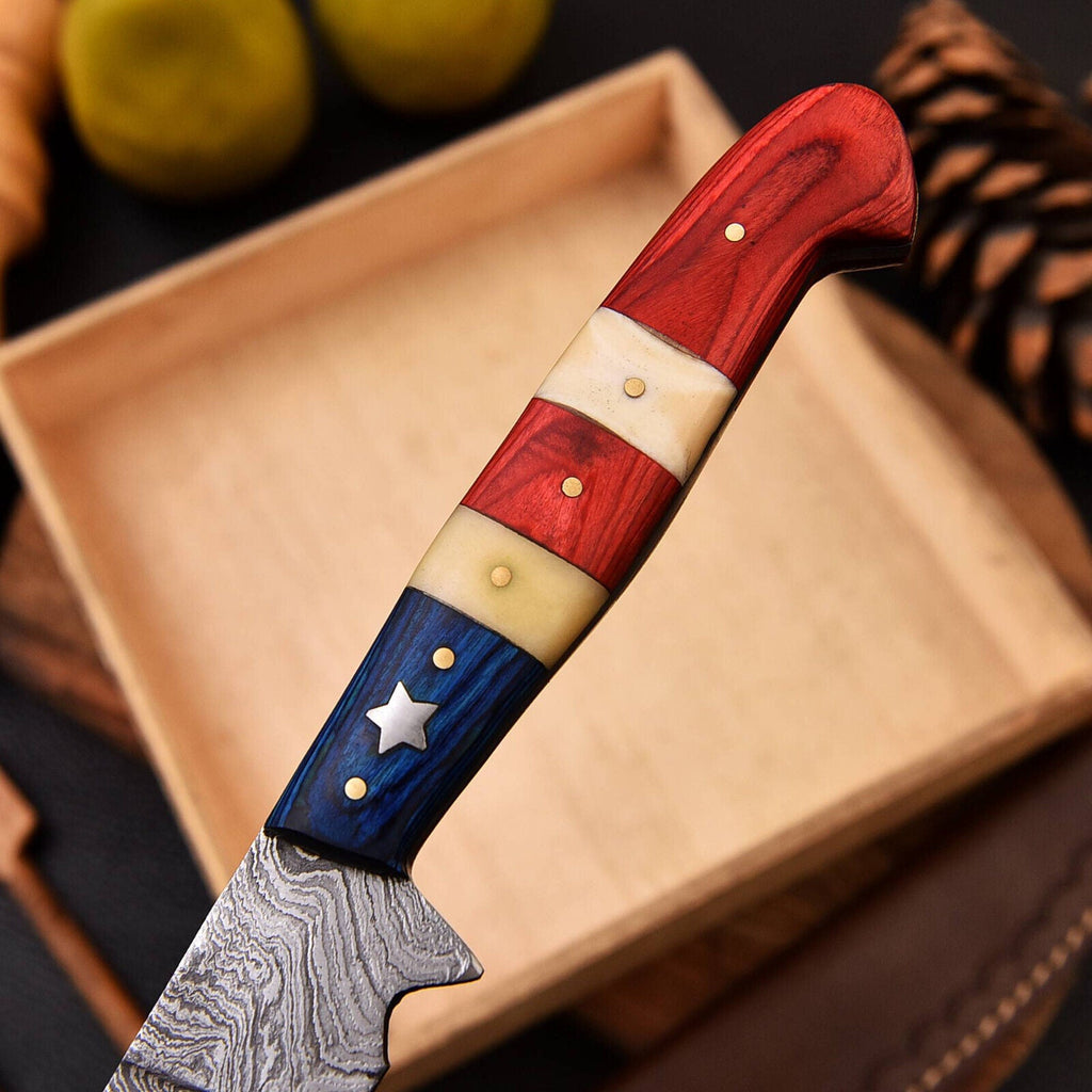 Best Handmade Damascus Steel Fillet Knife – Pakkawood Handle with Leather Sheath | Premium Fishing Fillet Knife