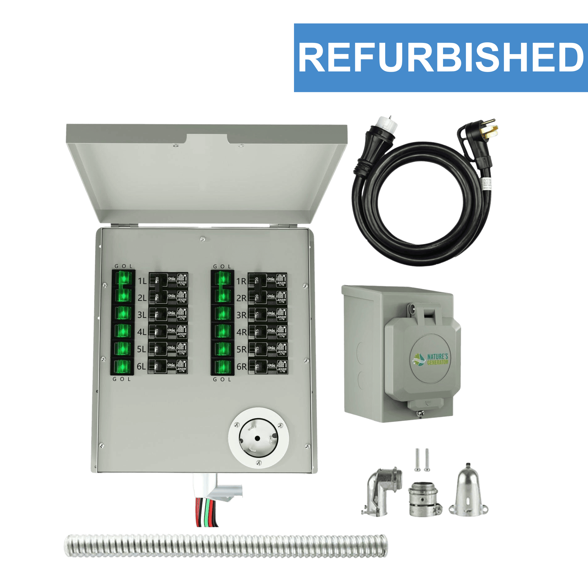 Refurbished - Nature's Generator 120/240V 50A 12-Circuit Non-Automatic Transfer Switch