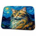 Dish Drying Mat - Maine Coon portrait in Post-Impressionism style CR Media - Illustrations