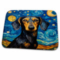 Dish Drying Mat - Dachshund portrait in Post-Impressionism style CR Media - Illustrations