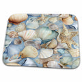 Dish Drying Mat - Pretty Pastel Seashell Background Backgrounds - Anne Marie Baugh