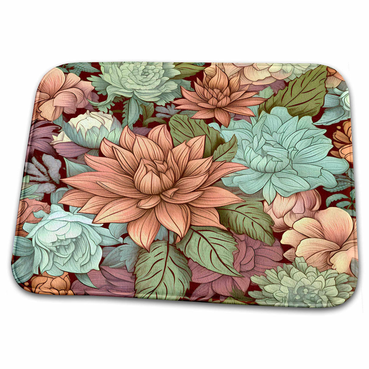 Dish Drying Mat - Pretty Vintage Floral Background Backgrounds - Anne Marie Baugh