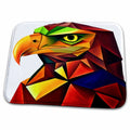 Dish Drying Mat - Cute Cool Colorful Eagle Head Bird Abstract Art Cubism Birds