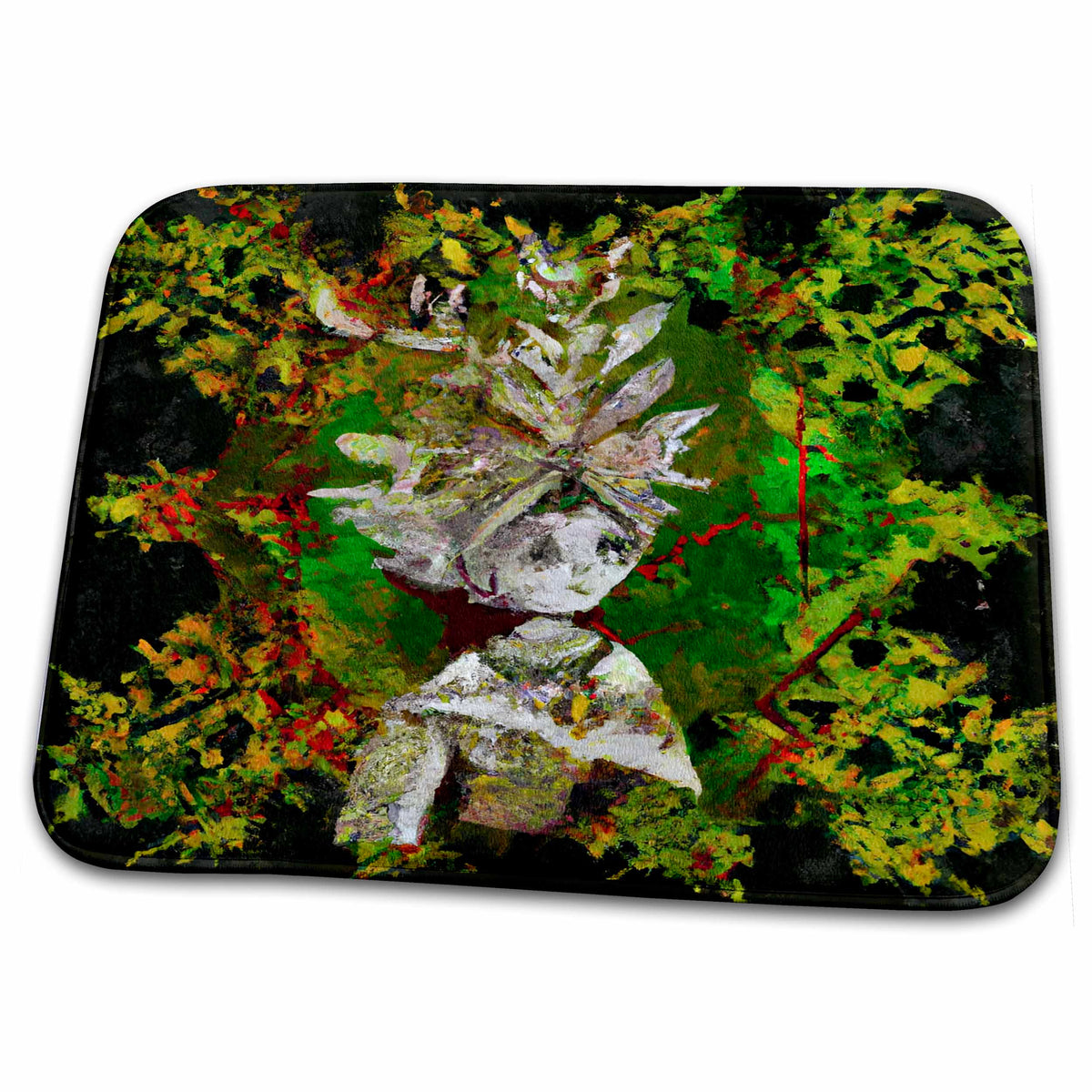 Dish Drying Mat - A Forest Fairy Digital Art
