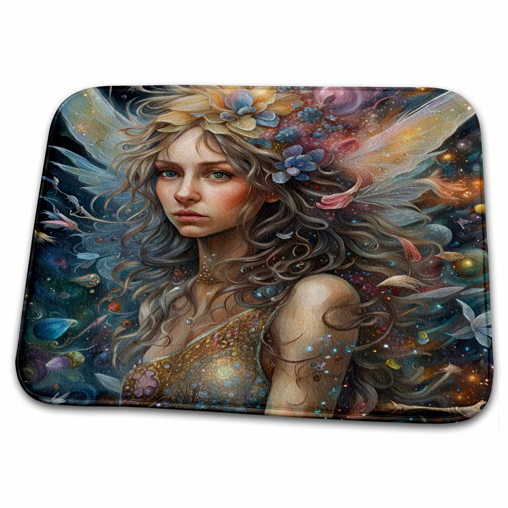Dish Drying Mat - Fairy Digital Art