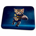 Dish Drying Mat - Rugby kitten running with the ball CR Media - Illustrations