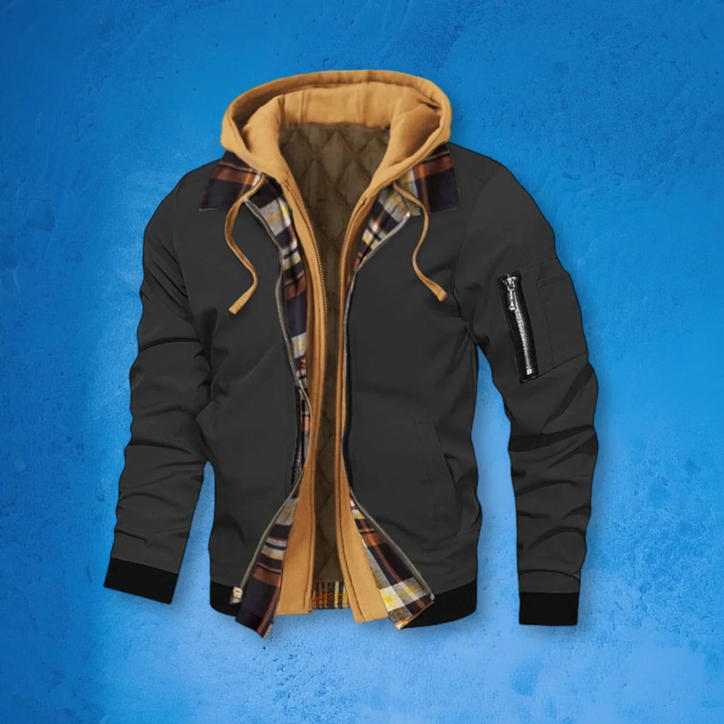 ChillGuard Men's Hooded Jacket - Stylish Two-in-One