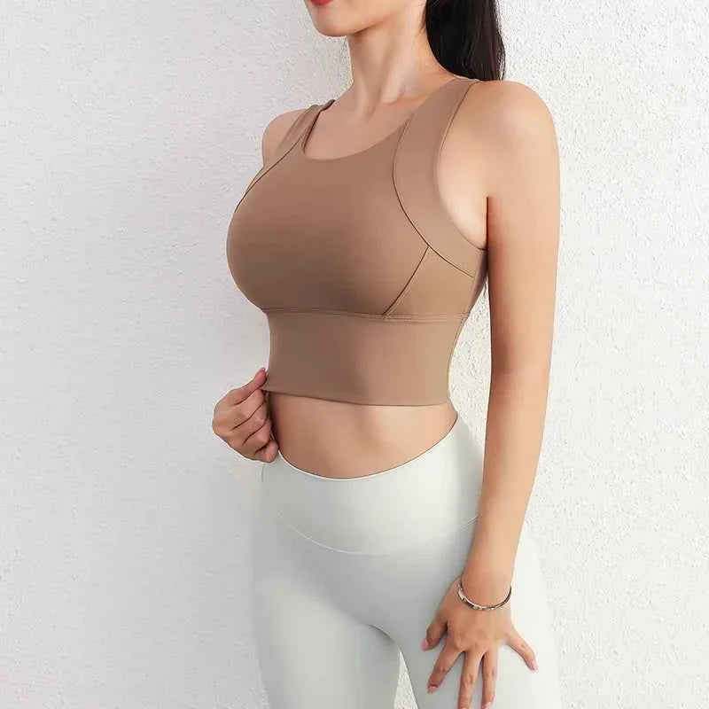 Women's Sport Fixed Chest Pad Athleisure Bra
