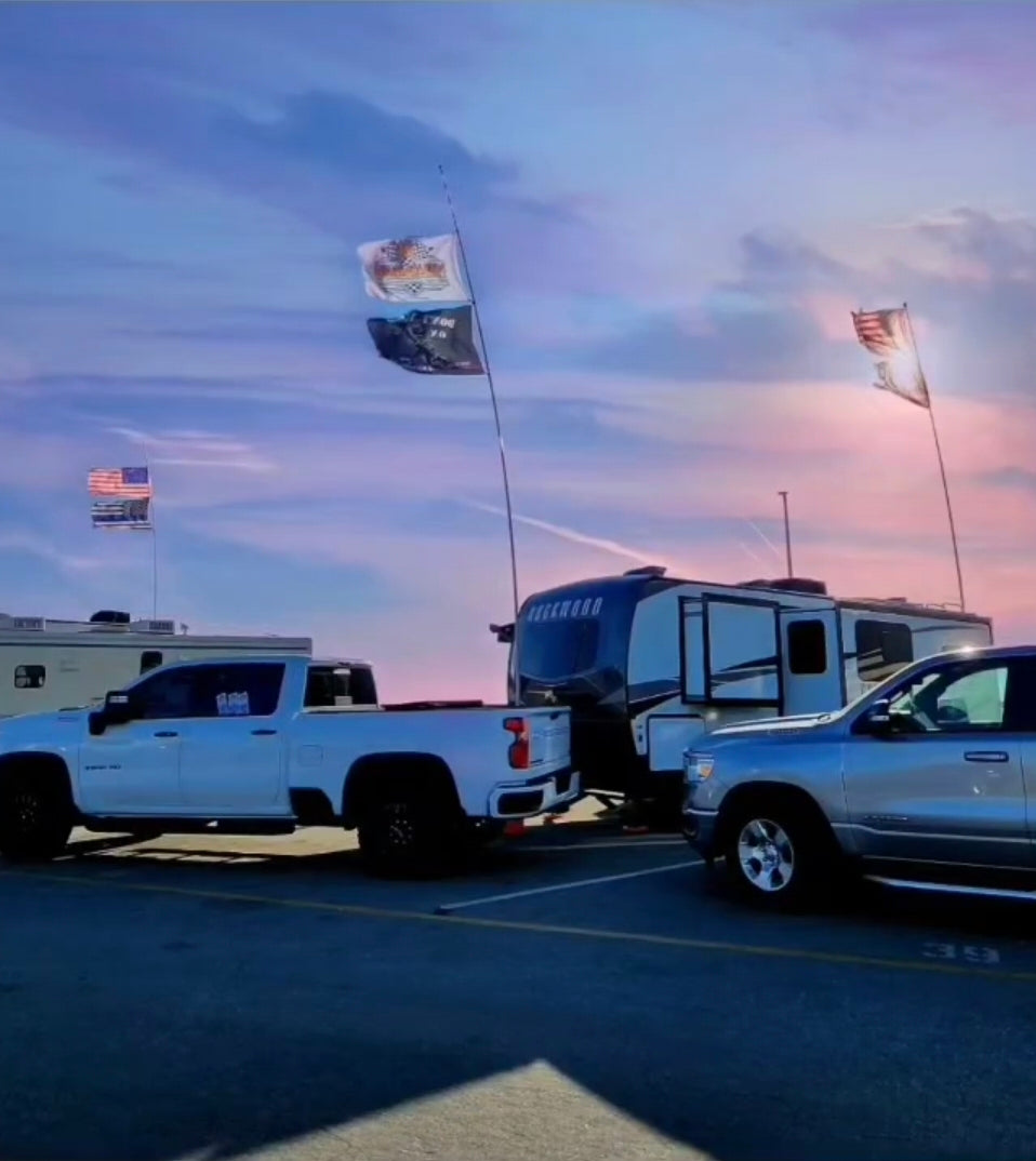 22' Fiberglass Telescoping RV Flagpole | Poles and Holders