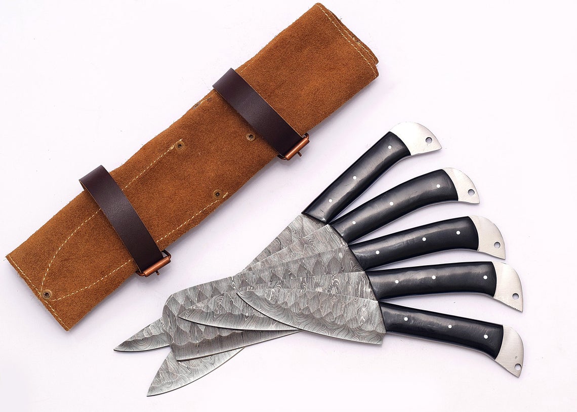 Custom Handmade Damascus Steel Knife Sets – 9" to 13" Blades