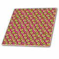 3dRose Two Kisses Collided Lip Smacking Lime Colored Lips Pattern - Tiles (ct_357225)