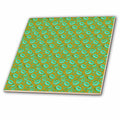 3dRose Two Kisses Collided Lip Affectionate Aqua Colored Lips Pattern - Tiles (ct_357229)