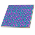 3dRose Two Kisses Collided Playful Pink Colored Lips Pattern - Tiles (ct_357245)
