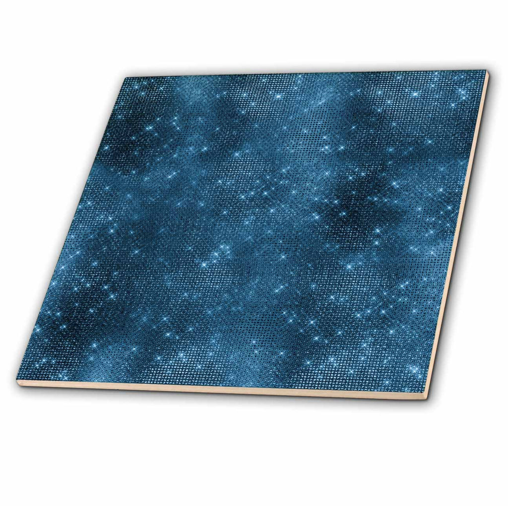 3dRose Light Blue Image of Sparkle Image of Mesh Texture Pattern - Tiles (ct_357512)