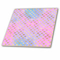 3dRose Pink, Blue, Image of Gold Gradient Hearts Pattern - Tiles (ct_357537)