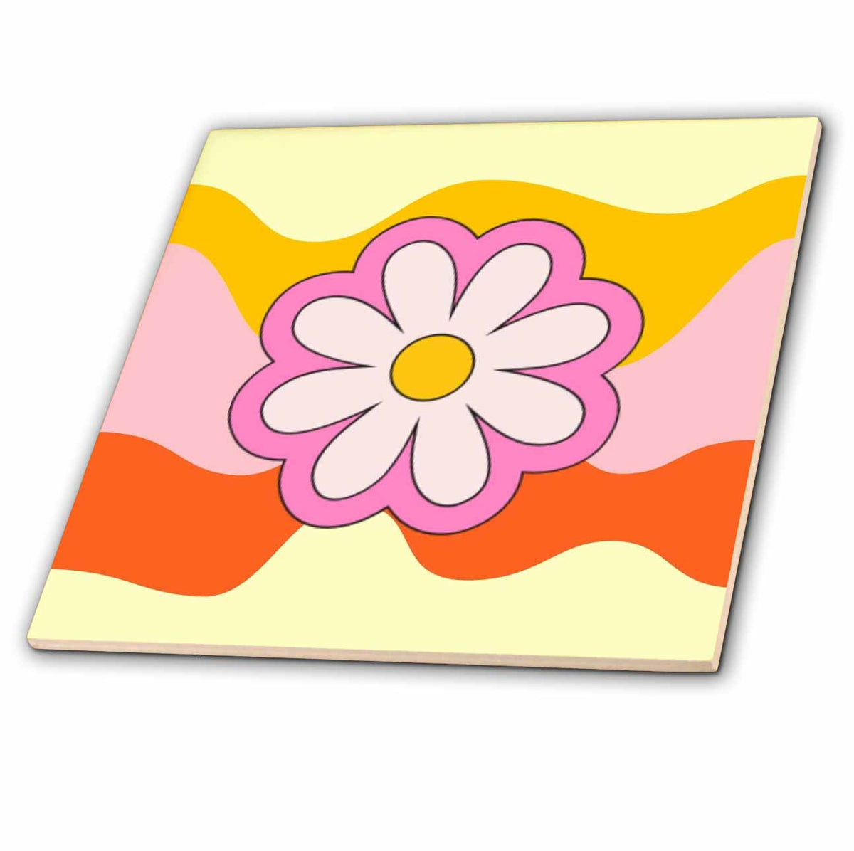 3dRose Rosette - Flowers - Colorful Background Daisy Flower - Tiles (ct_359265)