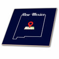 3dRose Visiting New Mexico Here State Outline Travel Marker - Tiles (ct-363718)