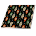 3dRose Earthy Tones Tear Drop Christmas Ornaments Pattern - Tiles (ct-370807)