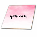3dRose Marileah Collection - Attitude - Text - You CAN - Tiles (ct-371968)