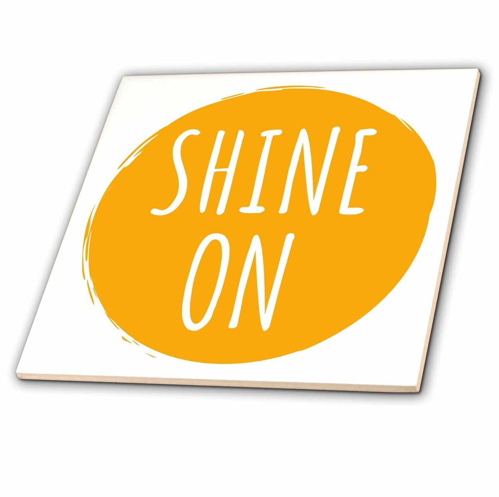 3dRose 3dRose - Rosette - Attitude - Shine On Statement - Tiles (ct-371996)