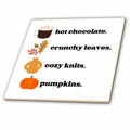 3dRose 3dRose - Rosette - Thanksgiving Fall - Fall Essentials Check List - Tiles (ct-372017)
