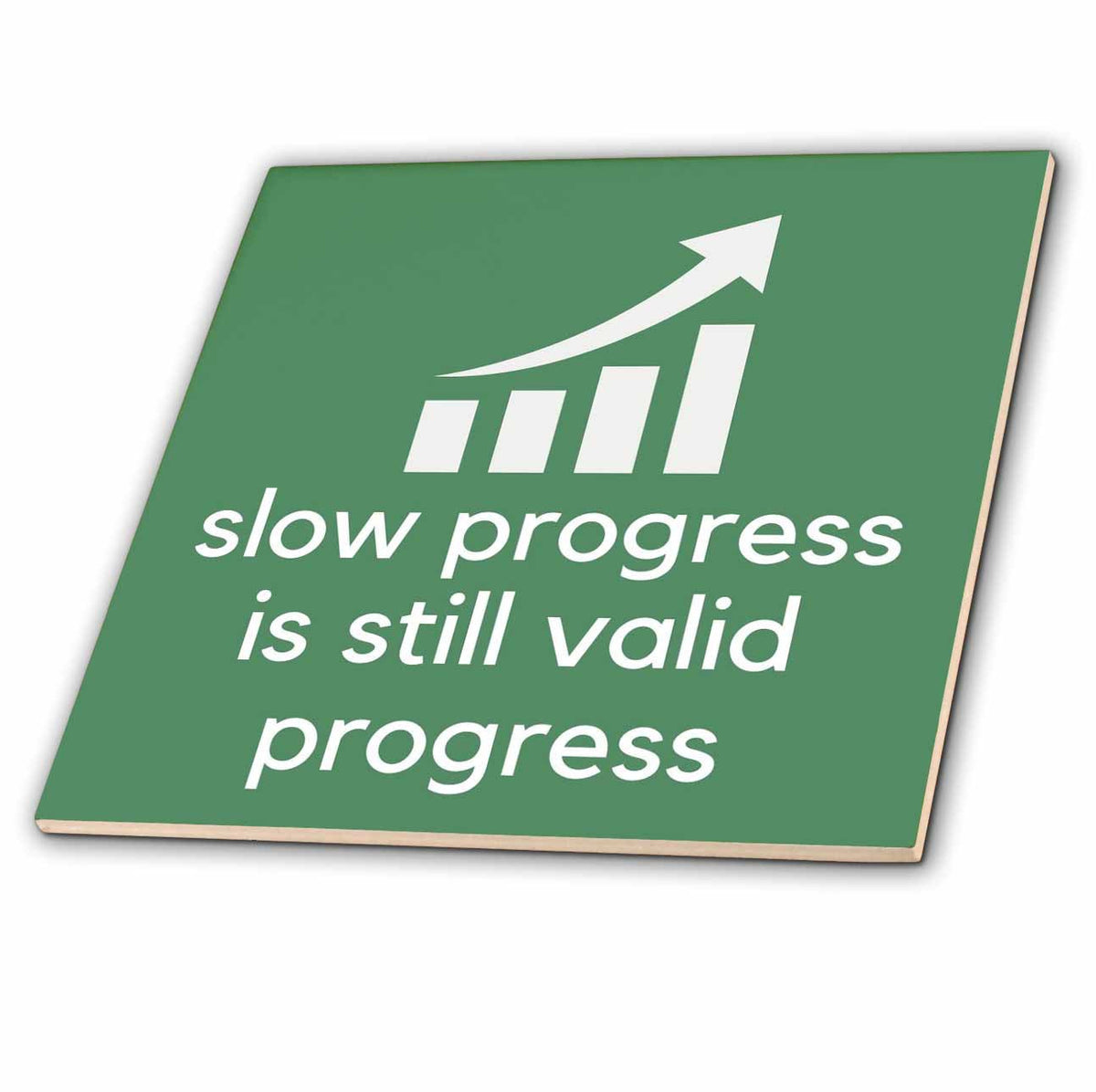 3dRose Image of a progress with Text of Slow progress is still Valid progress - Tiles (ct-375920)