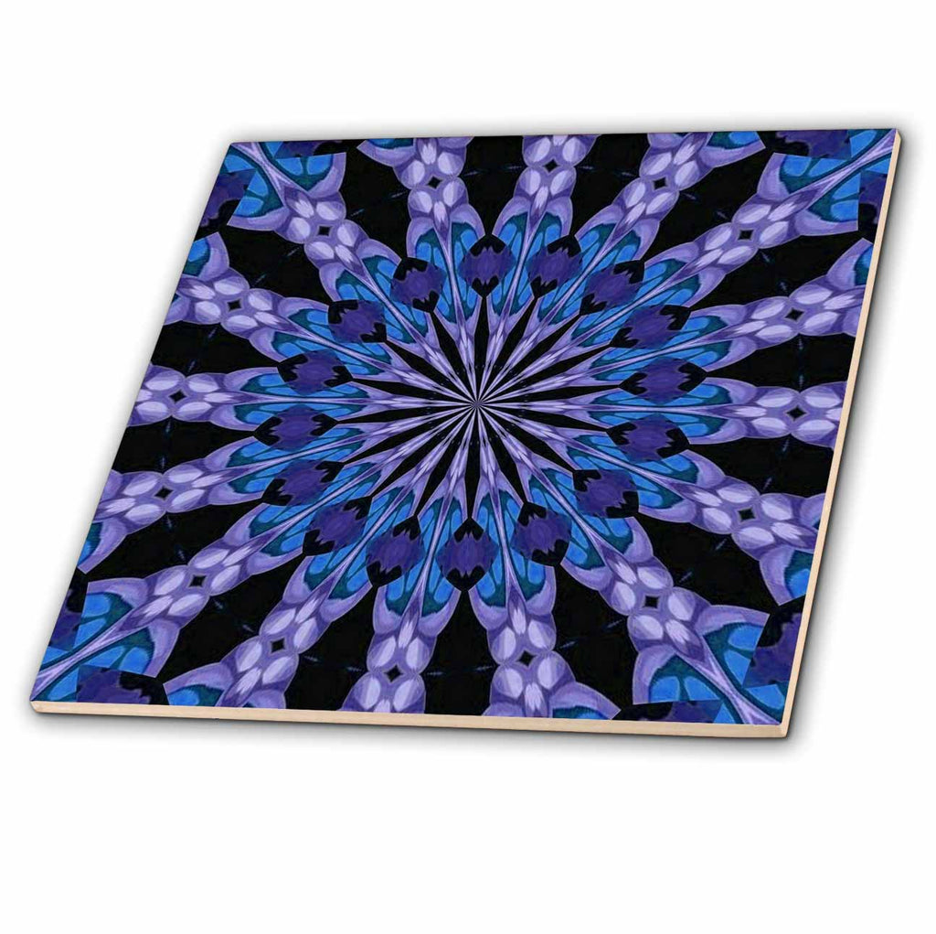 3dRose Stunning Multicolored Symmetrical Pattern Winter Tones - Tiles (ct-376647)