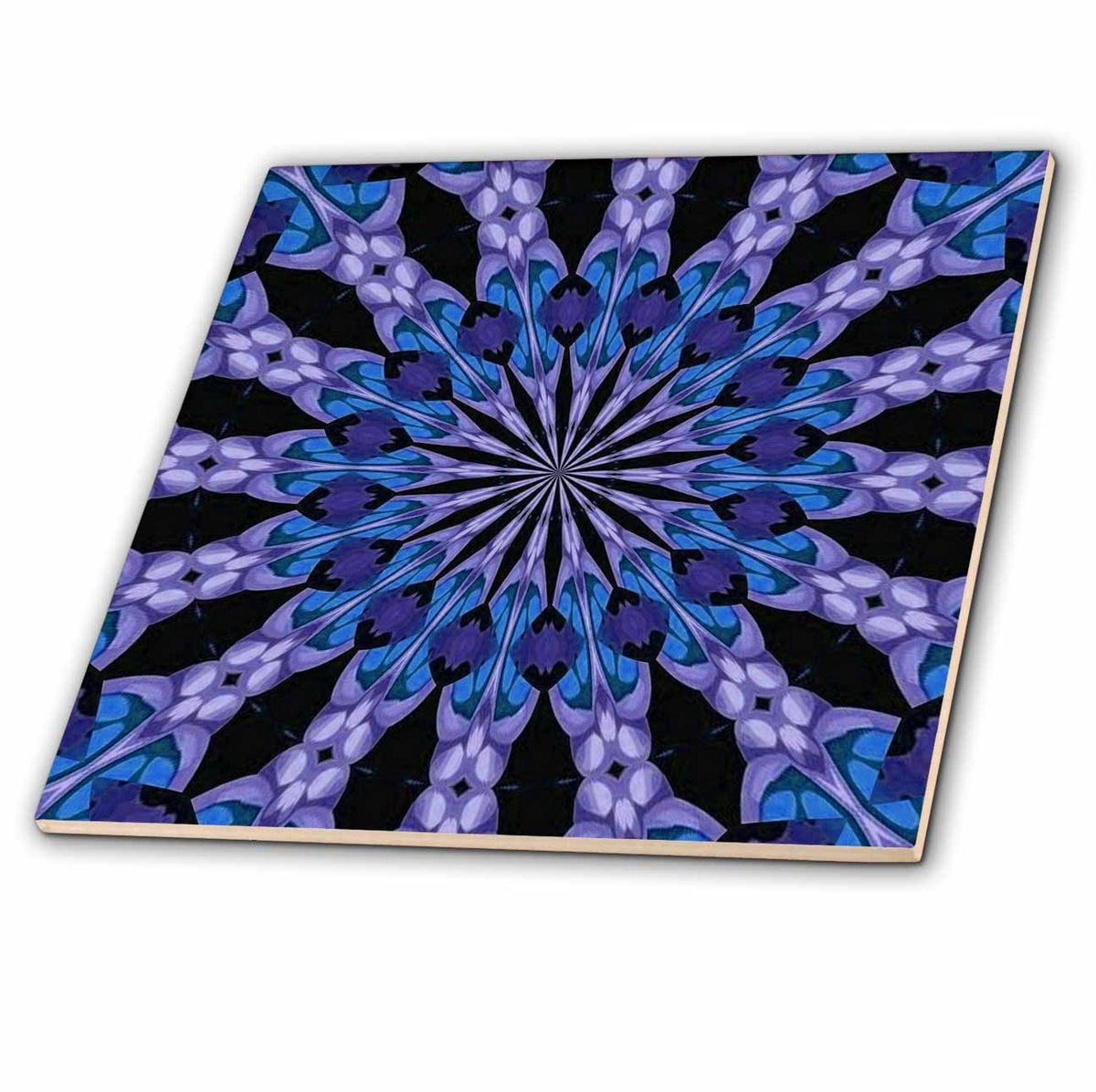 3dRose Stunning Multicolored Symmetrical Pattern Winter Tones - Tiles (ct-376647)