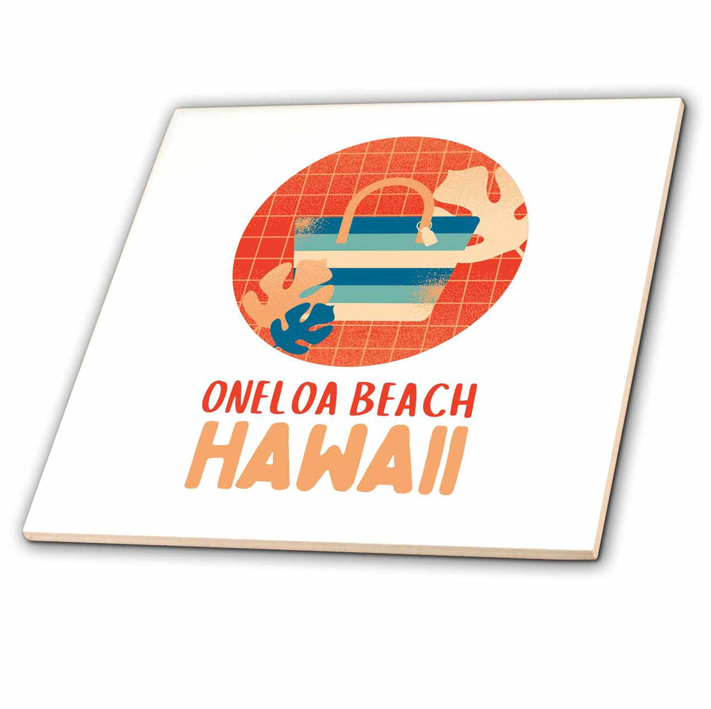 3dRose Oneloa Beach Hawaii Travel Prints Remembrance Gift - Tiles (ct-377168)