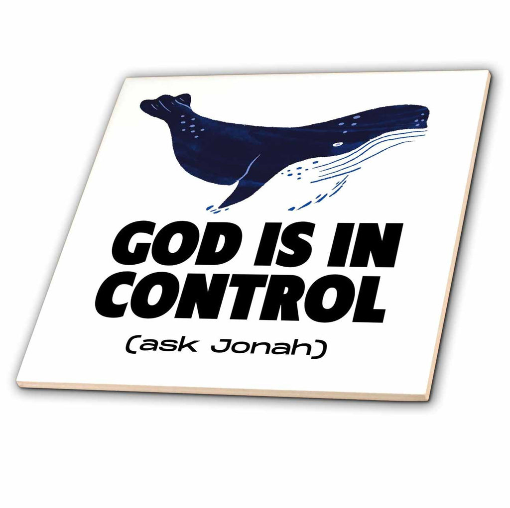 3dRose God Is In Control Ask Jonah Christian Library Prints - Tiles (ct-377392)