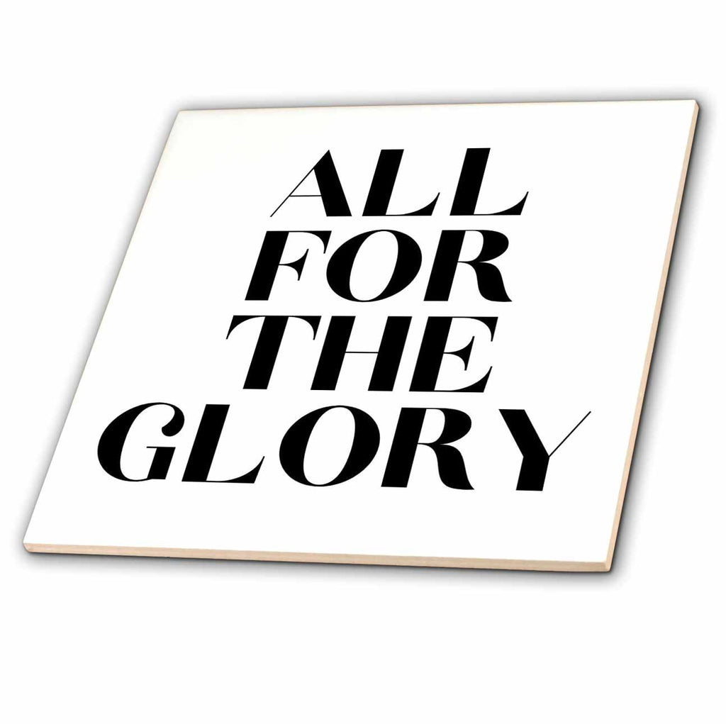 3dRose All for The Glory Christian Library Prints - Tiles (ct-377398)