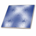 3dRose Anne Marie Baugh - Patterns - Blue On Blue Glam Fireworks Pattern - Tiles (ct-380362)