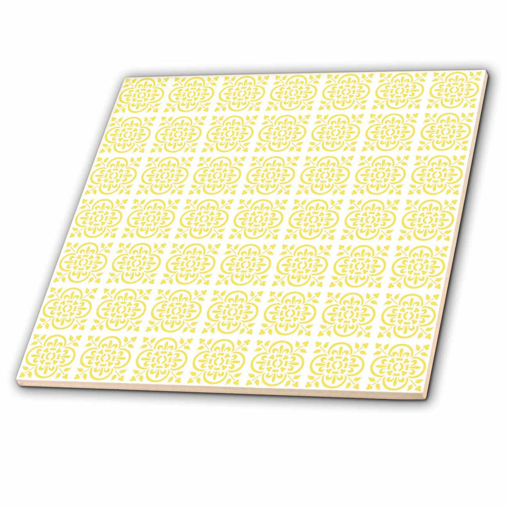 3dRose Art Deco Style Repeat Pattern Cream - Tiles (ct-381740)
