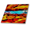 3dRose Hot and Cold Elements Acrylic Pour Abstract Painting - Tiles (ct-381753)