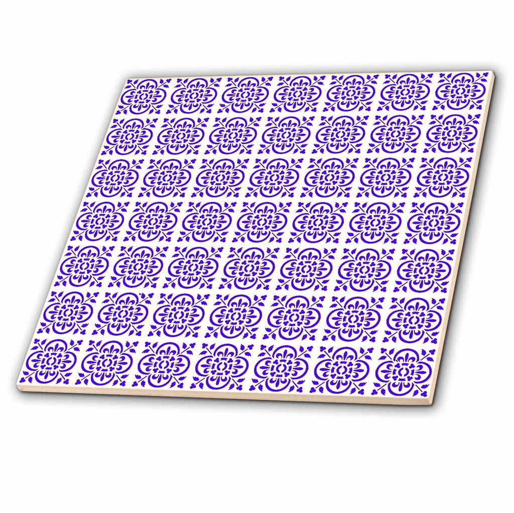 3dRose Art Deco Style Repeat Pattern Mauve - Tiles (ct-382526)