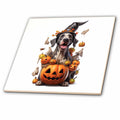 3dRose CR Media - Illustrations - Halloween Great Dane Dressed as a Magic Wizard - Tiles (ct-382924)