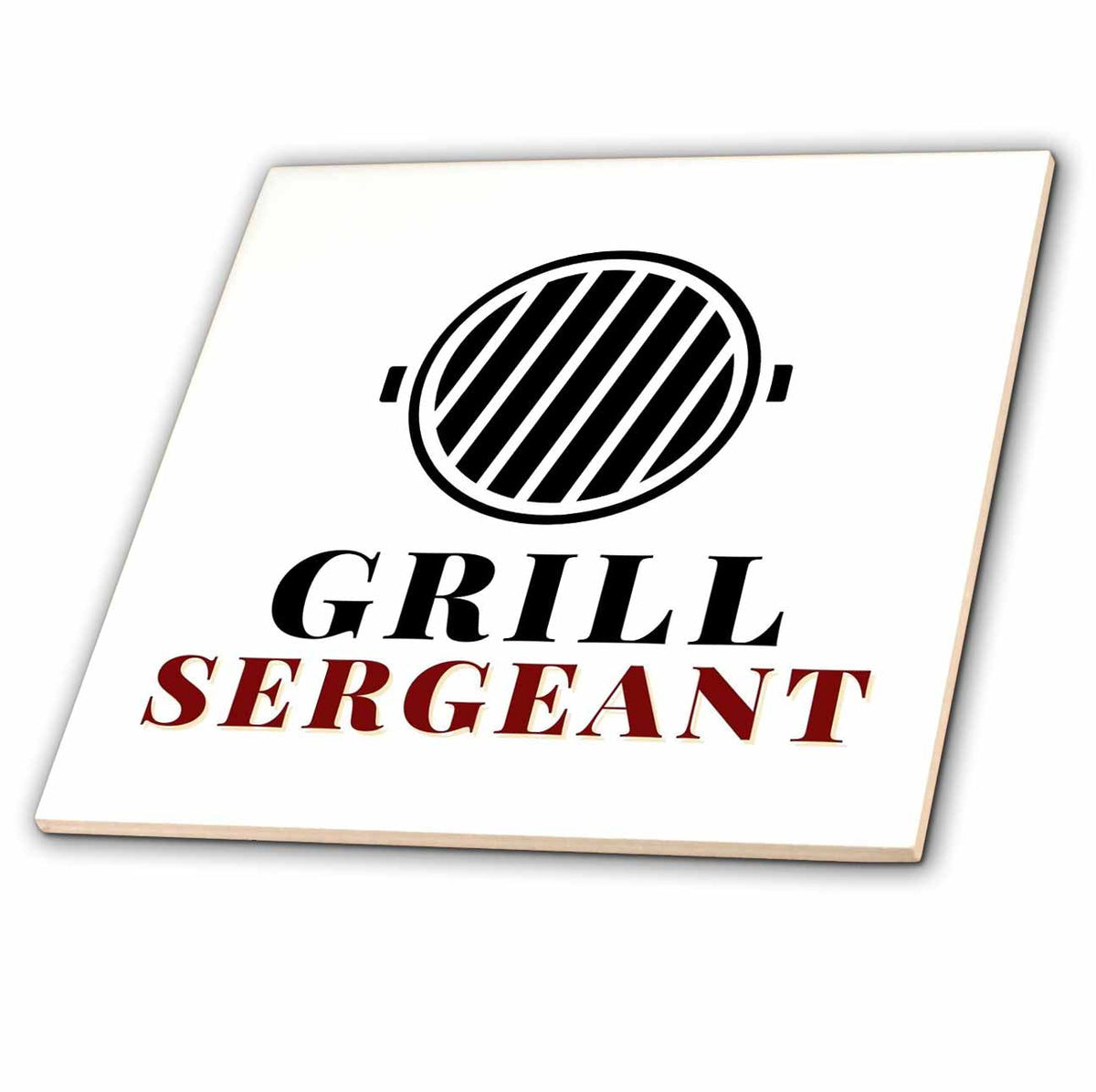 3dRose Image of a Griller with Text of Grill Sergeant - Tiles (ct-383512)