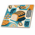 3dRose Geometric Forms Frame This mid-Century Bread Image - Tiles (ct-383940)