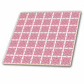 3dRose Art Deco Style Repeat Pattern Chartreuse Pale Pink - Tiles (ct-383984)