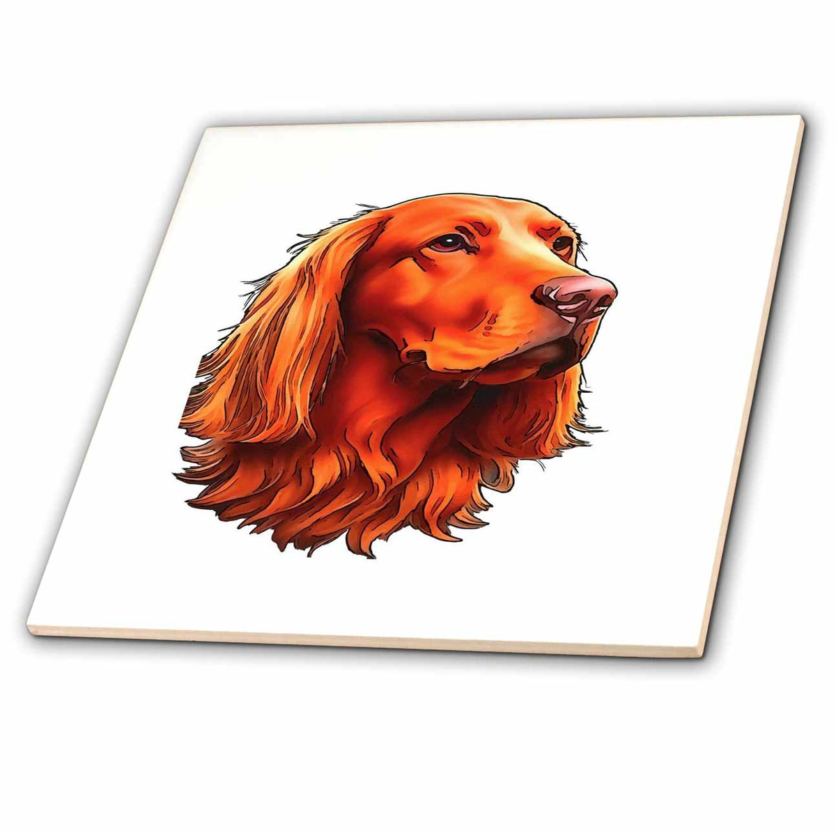 3dRose Irish Setter Pet Portrait Cut Out - Tiles (ct-384302)