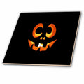 3dRose Vector Image of Friendly Halloween Pumpkin - Tiles (ct-384341)