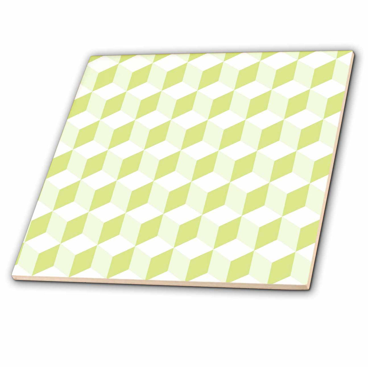 3dRose Diamond Repeating Pattern In Cream White and Ecru - Tiles (ct-384628)